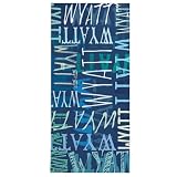 Let's Make Memories Personalized Beach Towel - Custom Cotton/Poly Blend Pool Towel - Personalize with Your Name - Oversized - Navy