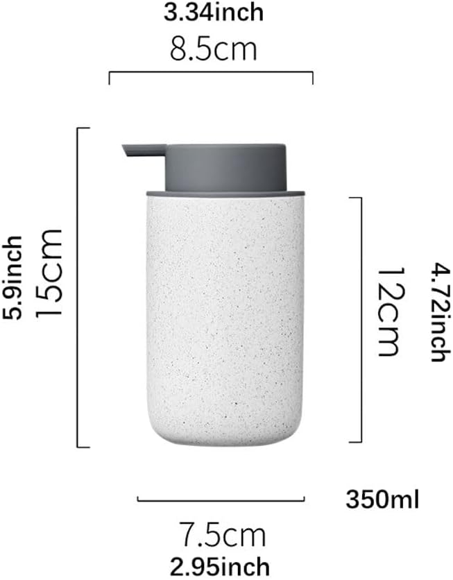 Soap Dispenser Multifunctional Light Luxury Ceramic Shower Gel Shampoo Soap Bottle Dispenser Press Filling Bottle Suitable for Bathroom Bathroom Soap Dispensers(A)