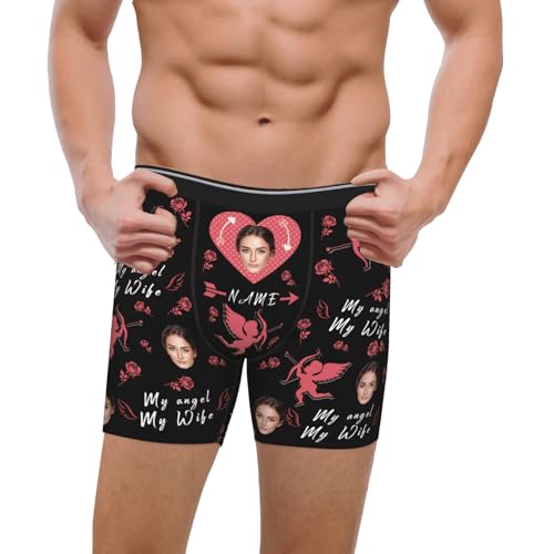 Custom Boxers for Men, Personalized Boxers for Men, Customized Men Underwear Boxer Brief, Vday Gifts for Him