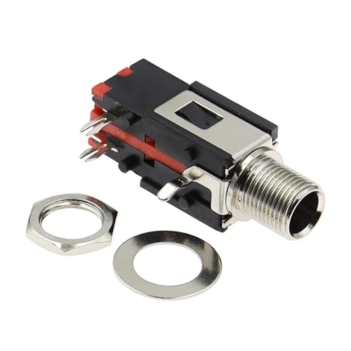 Conector de audio tipo jack de 6,35 mm y ángulo recto modelo PJ-602B para repuesto 3
