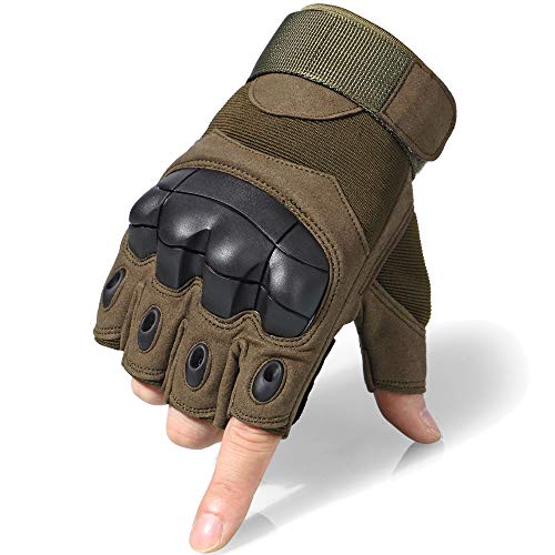 Image of WTACTFUL Tactical Fingerless Gloves Men Women, Breathable Anti-Slip