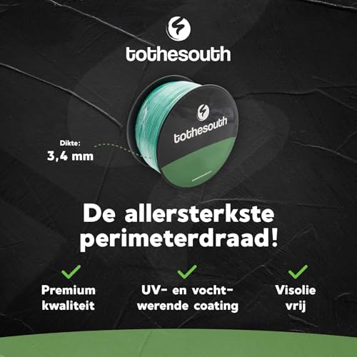 To the South® 3.4mm Alambre perimetral/Alambre limitador adecuado para todos los robots cortacéspedes Garden Feelings - Longitud: 500 metros (extra fuerte) - imagen 4