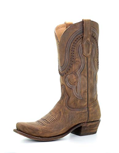 CORRAL Men's Jeb Western Boot Narrow Square Toe Gold 11.5 D