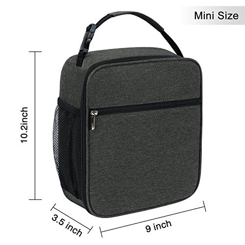 Insulated Lunch Box For Men Portable Lunch Bag Women With Water Bottle Holder Reusable Lunch Tote Bag Soft Lunch Container Leak-Proof Cooler Bag For Work Office Picnic, Dark Grey #TOP4