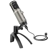 USB Microphone Metal Condenser Recording Mic Microphone for Desktop, Laptop MacBook, iPad or Phones