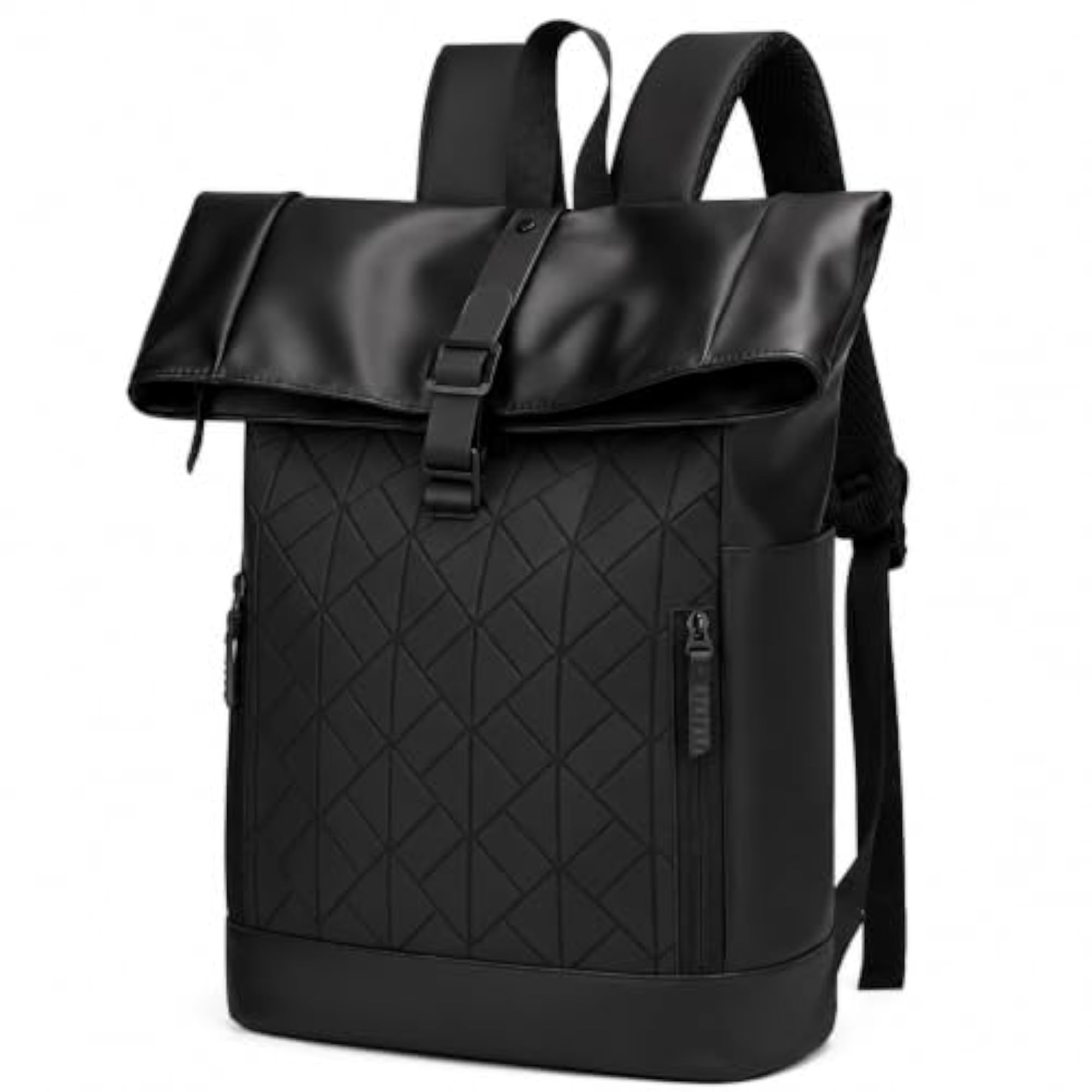 Business Backpack for Men & Women, Waterproof Faux Leather