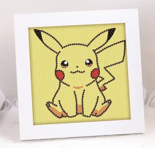 Pikachu Diamond Art avec cadre Design 11 pour ado et adulte