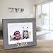 Malden International Designs 4x6 or 5x7 Sisters Distressed Expressions Picture Frame Silver Finish Sisters Word Attachment Gray Textured Wood Grain Finish MDF Frame White Beveled Mat