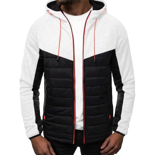 Chaqueta acolchada de montaña y ciudad abrigo impermeable de hombre para mañanas frías