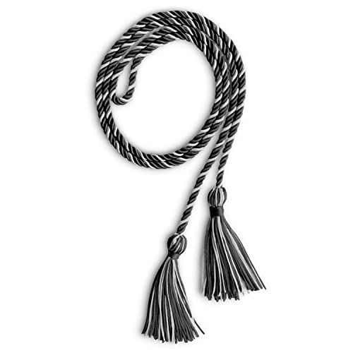 Image of Endea Graduation Single Honor Cord Two-Color (Black /Silver)