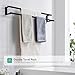 BAGNOLUX Double Towel Bar, SUS304 Towel Racks for Bathroom Wall Mounted 2-Tiers Ladder Towel Rails, Space Saving Bathroom Towel Holder Shelves Rack, Long Towel Hanger (32“-Round-Matte Black)