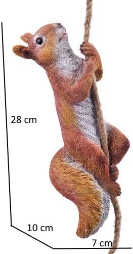 Poly-Resin Hanging Decor for Garden, Home, Gift (Climbing Squirrel)