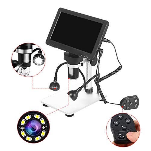 7 Inch LCD Digital Mikroskop, HD 1080P, 1200X Magnification,USB Mikroskop Kamera, 8 Einstellbares LED-Licht, Digital… – Bild 6