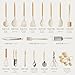 CAROTE 22pcs Silicone Cooking Utensils Set, 446°F Heat Resistant Kitchen Utensils Gadgets Set, Spatula, Turner, Whisk, Tongs