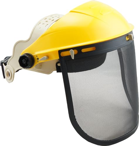 On Site Safety Brow Guard with Metal Wire Black Mesh Face Shield