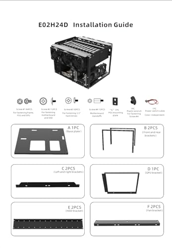 Image of 24+4 HDD Open Air PC Case DIY Test Bench Frame with 3.5 Inch Hard Drive Holders for Crypto Mining, Chia Farming XCH FIL BHD, NAS Storage Case
