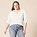 Amazon Essentials Women's Regular-Fit Lightweight Long-Sleeve V-Neck Sweater, Ivory, Large