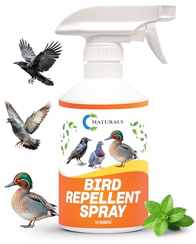 Bird Repellent Spray Helps Deter Birds from Outdoor Surfaces & Garden Areas 16 oz Woodpecker Sparrow Duck & Goose Deterrent Pigeon for Balconies Roofs Yards Patios Homes Bird Spray