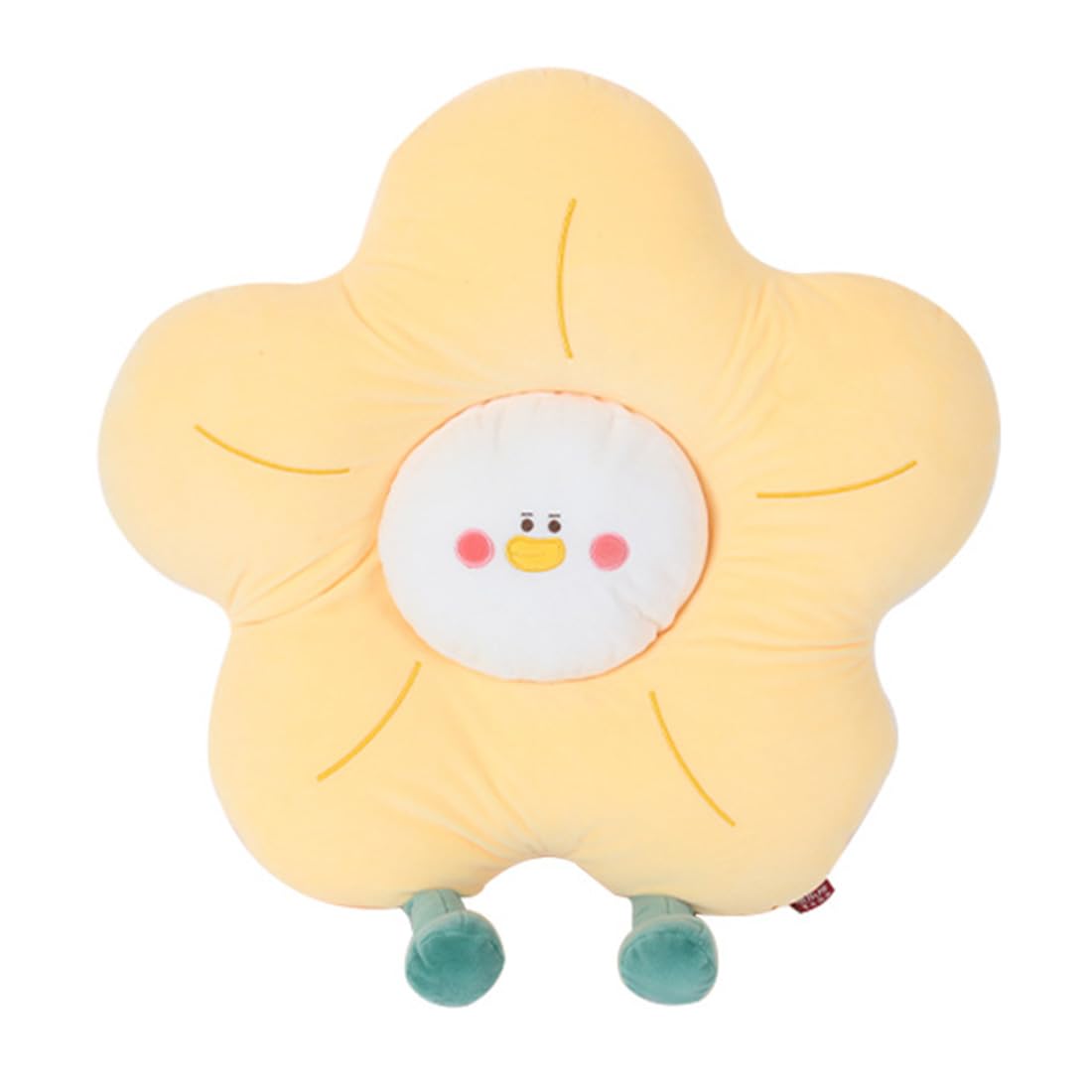 VHJdtE Seat Cushion, Cartoon Cute Flower|Soft Cozy Petal-Shaped Chair Pad For Sitting|Comfy Back Cushion For Office(A-yellow-45x45x9cm(17.7x17.7x3.5in))