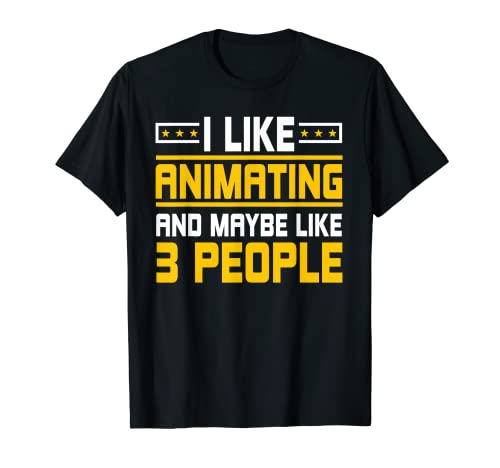 Me gusta animar y tal vez como 3 Personas Camiseta