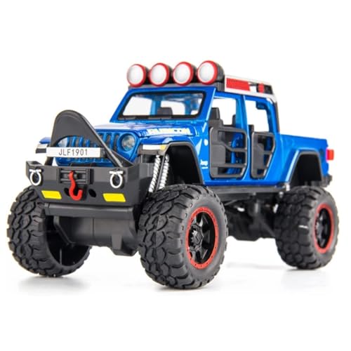 Image of New 1:32 Rubicon Diecast Alloy Metal Pull Back Car with Openable Doors Music Sound and Light Vehicle Toy Car for Kids Boys