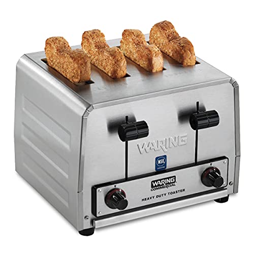 Waring Commercial Wct800Rc 4-Slice Heavy Duty Commercial Pop-Up Toaster, 120V, 1800W, 5-15 Phase Plug #TOP1