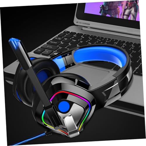 Casque de jeu RGB Veemoon bleu idéal pour les sessions de streaming sur PC