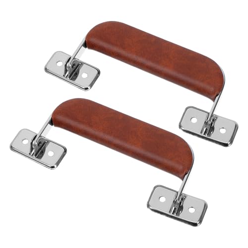 Asas de cuero PU vintage PRETYZOOM para maletas de viaje y estuches clásicos