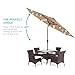 Best Choice Products 10ft Solar Polyester LED Lighted Patio Umbrella w/Tilt Adjustment and UV-Resistant Fabric - Tan