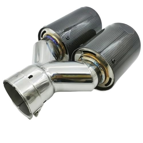 Silencieux échappement universel pour remplacer un embout rouillé par un double tube carbone