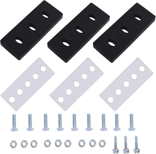 Adozsb Snow Blower Impeller Modification Kit Rubber Blade Snow Blower Universal for Modifies 2-Stage Machine Compatible with Universal Stainless Rubber Paddle Metal Straps