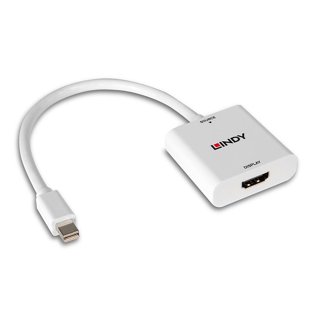 Adaptateur Mini DisplayPort Vers HDMI Lindy - Connexion PC/Mac à écran HDMI - Résolution Full HD 1920x1200