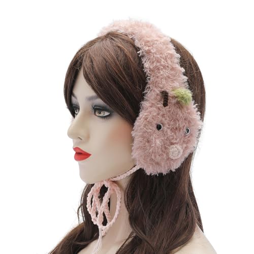 ZLYC Winter Bandless Faux Fur Earmuffs Chin Tie Foldable Ear Warmers for Women Girls2