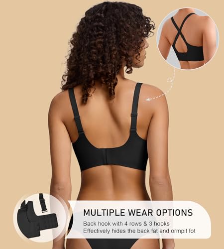 DEANGELMON Women's Seamless Bras No Underwire Comfort Bralettes Push Up Bras Wireless Scalloped Full Coverage Everyday Bra - Image 4