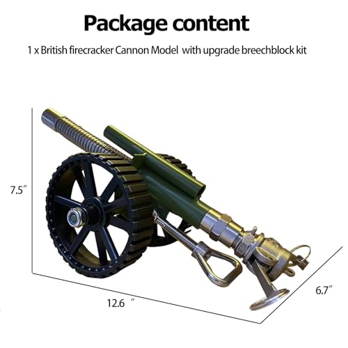 British Firecracker Cannon Model, Mini Cannon, TK Trending 304 Stainless Steel Firework Cannon Model, Firecracker Artillery Cannon Ornaments (Classic) - Thumbnail 5