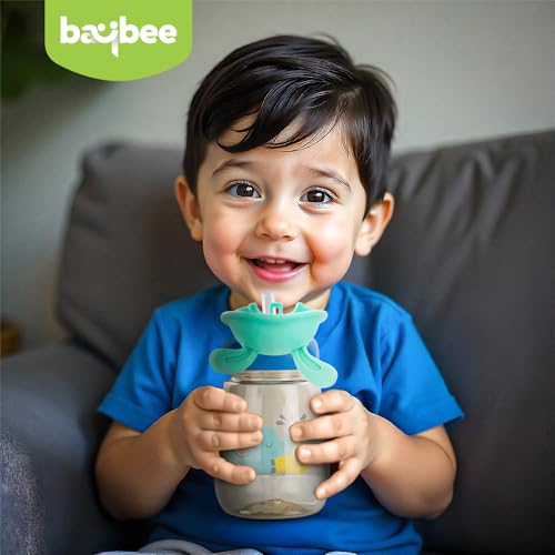 Image of BAYBEE Zippy 540ML Sipper Bottle for Kids | BPA Free Anti-Spill Sippy Bottle | Drinking Training Water Bottle for School Kids with Soft Silicone Straw | Sipper Bottle for Infants & Toddlers (Blue)