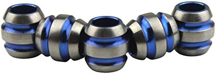 Just-Ti Titanium Knife Lanyard Bead EDC Parachute Cord Pendant (Pack of 5)