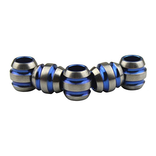 Just-Ti Titanium Knife Lanyard Bead EDC Parachute Cord Pendant (Pack of 5)