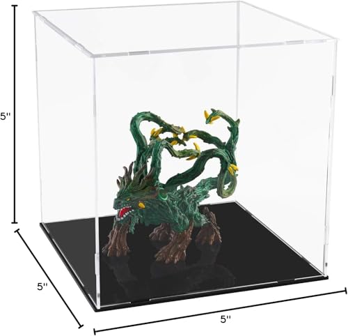Image of Clear Acrylic Display Case - 5x5x5 Inch | No-Tools Self-Assembly Showcase & Storage Box for Collectibles, Figures, Trophies & Showpieces