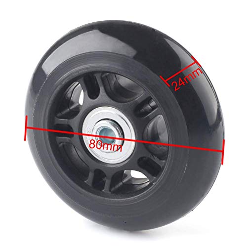 Sxspace par de Equipaje, maletín Wheels Rueda de Repuesto para Maleta Equipaje (55x18mm) Cover