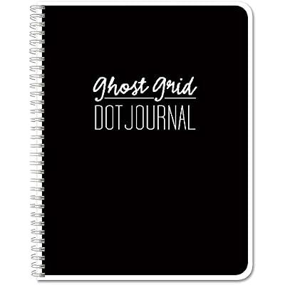 BookFactory Ghost Grid Dot Journal/Bullet Notebook - 120 Pages 5.5'' x 8.5'' Wire-O (Made in USA)