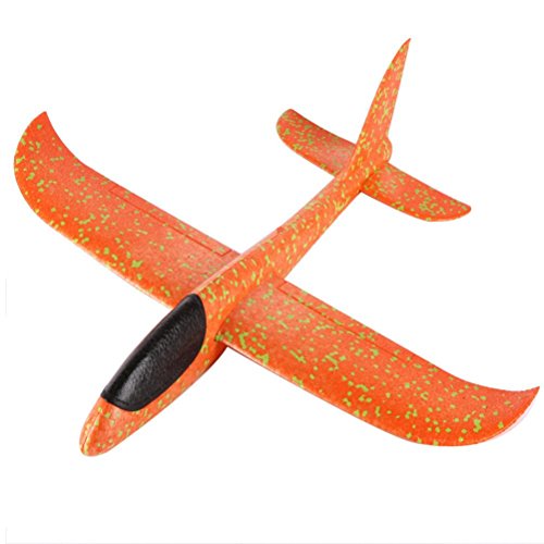Preisvergleich Produktbild Elecenty Fliegende Spielzeug, Schaum Wurfgleiter Flugzeug Baby Spielzeug Hand starten Kinderspielzeug Flugzeug-Modell Flugzeugmodell Hubschrauber (33 * 34cm, Orange)