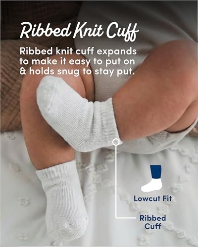 Fruit of the Loom Baby 22-Pack Grow & Fit Flex Zones Low Cut Stretch Socks - Unisex, Girls, Boys (6-12 Months, Blush) - image 4