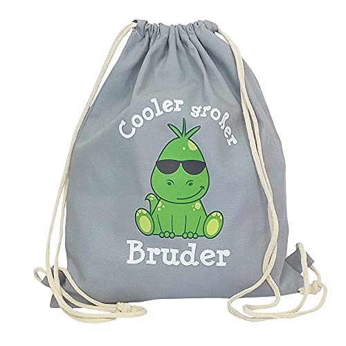 Babinjo Kinder Rucksack Cooler großer Bruder - Dino (Grau)
