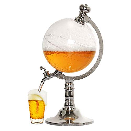 JIAWANSHUN 115OZ Globe Beer Tower Dispenser Spherical Beverage Dispenser Drink Tower for Bar Home Party (3.5L)