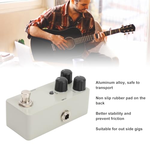 Pedal Compressor de Guitarra Elétrica, Mini Pedal de Efeitos de Guitarra, Circuito Analógico Complet