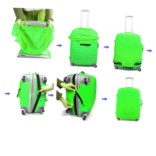 Green Luggage Case Cover Suitcase Trolley Case Protective Bag Elastic Travel Suitcase Cover Luggage Protector 26-30 Inches4