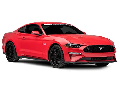 Speedform Vintage Quarter Window Louvers; Matte Black Compatible With 15-23 Mustang Fastback #TOP4