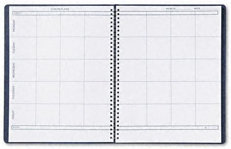 House of Doolittle Products - House of Doolittle - Lesson Plan Book, Embossed Leather-Like Cover, 11 x 8-1/2, Blue - Sold As 1 Each - Weekly lesson planner for eight class periods for up to 41 weeks.