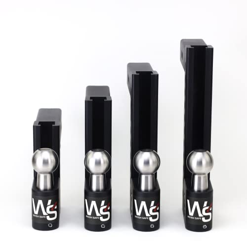 Weigh Safe Aero Hitch - Adjustable Trailer Hitch Ball Mount - 6" Drop Hitch For 2" Receiver - Premium Heavy Duty Steel Trailer Tow Hitch W/Built In Weight Scale For Anti Sway, 12,500 Lbs Gtw #TOP3